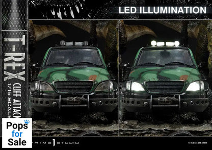 Jurassic World: The Lost World Statue 1/15 T-Rex Cliff Attack 53 cm