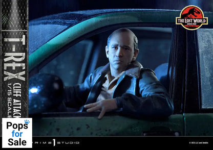 Jurassic World: The Lost World Statue 1/15 T-Rex Cliff Attack Bonus Version 53 cm Statues