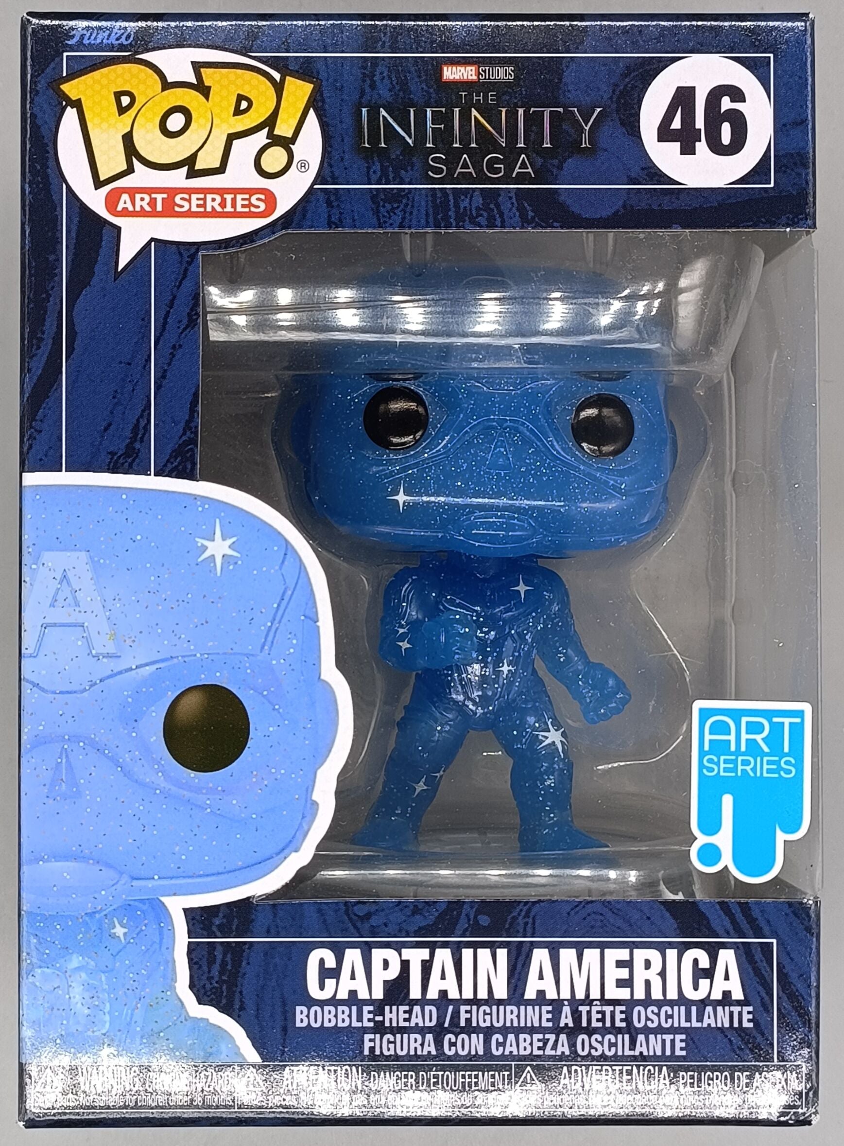 46 Captain America - Art Series Marvel Infinity Saga Funko POP - Box Damaged