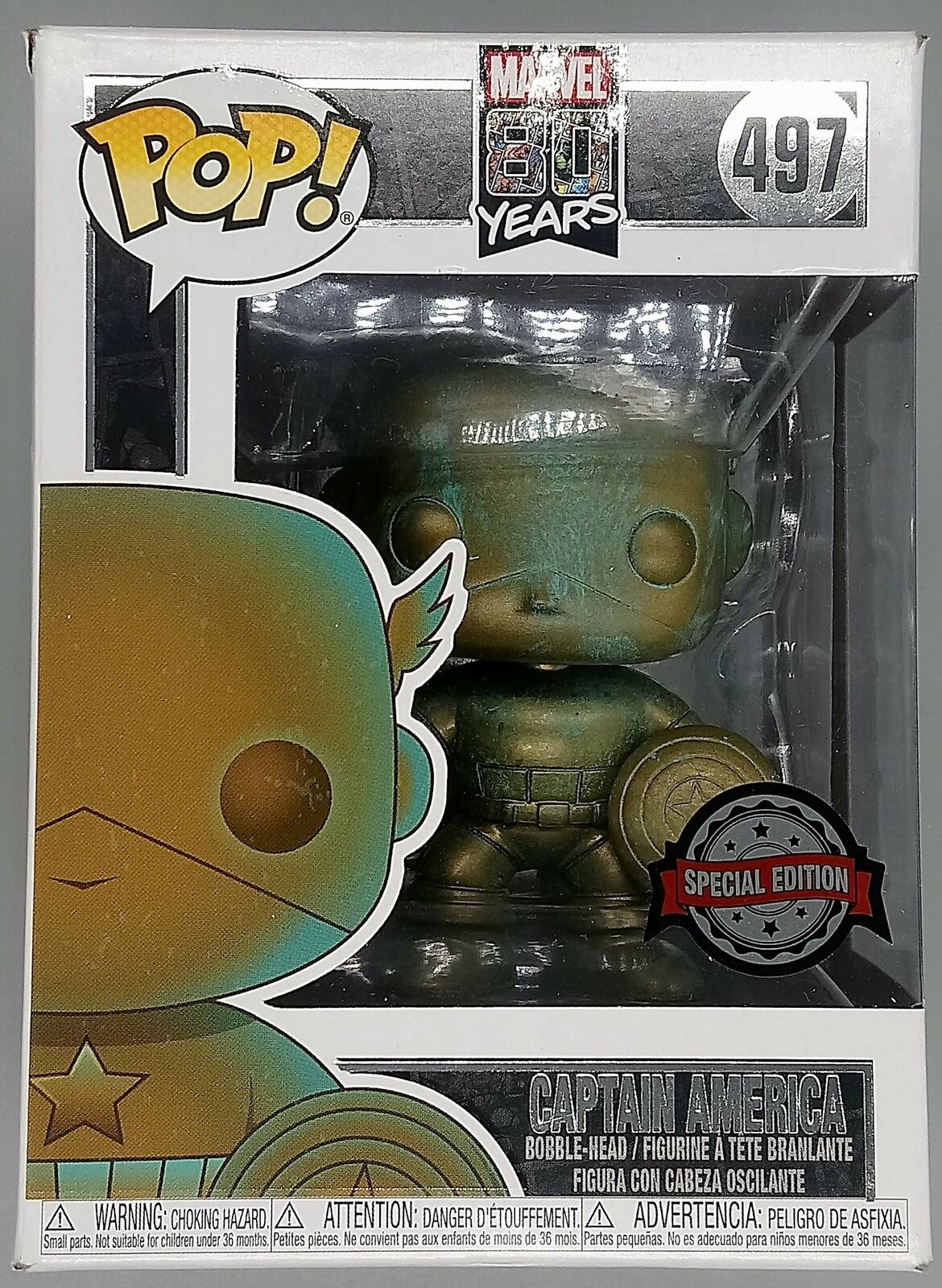 #497 Captain America (Patina) - Marvel 80 Years Funko POP