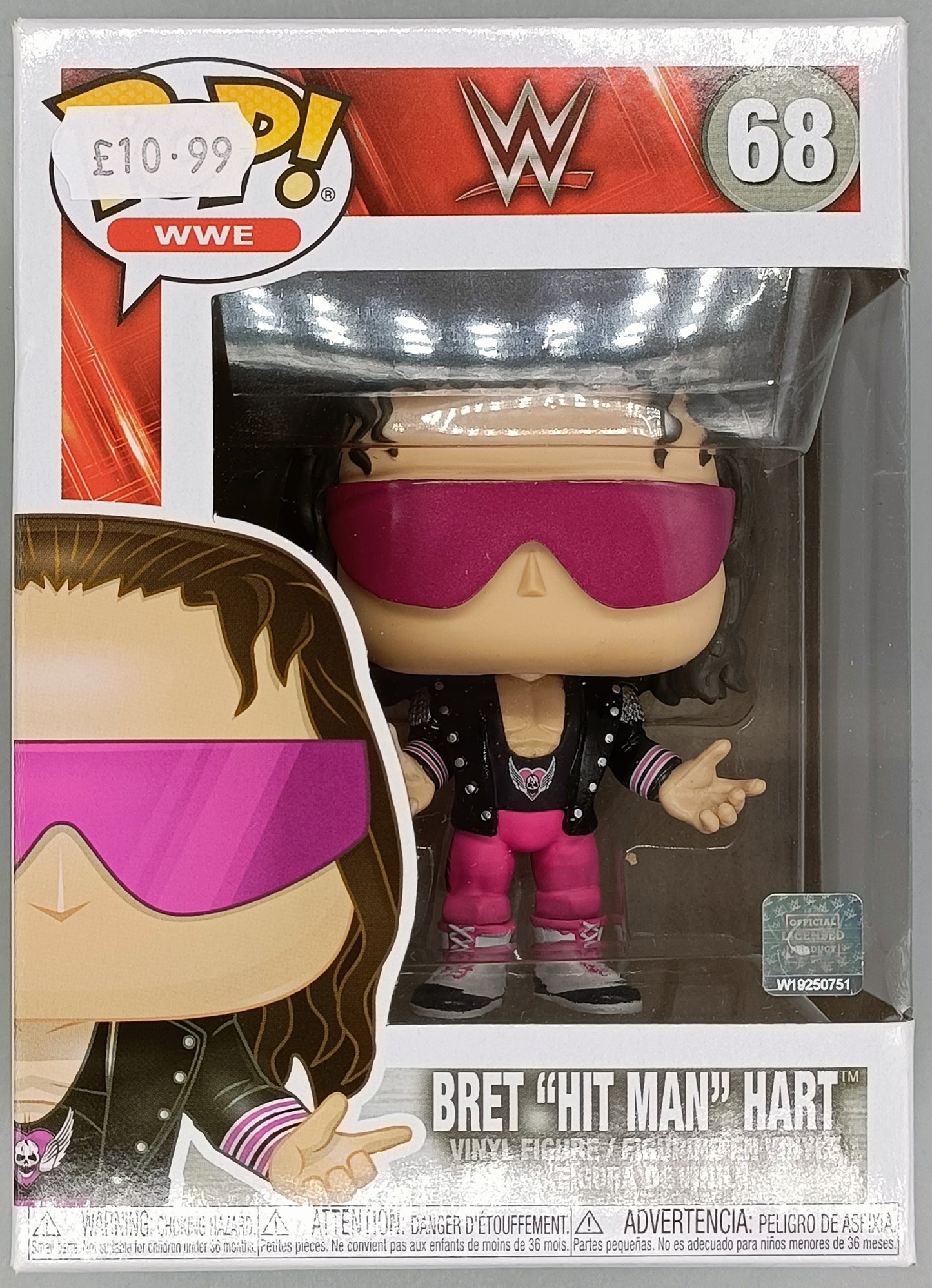 #68 Bret Hart (w/ Jacket) - WWE - Box Damaged Funko POP