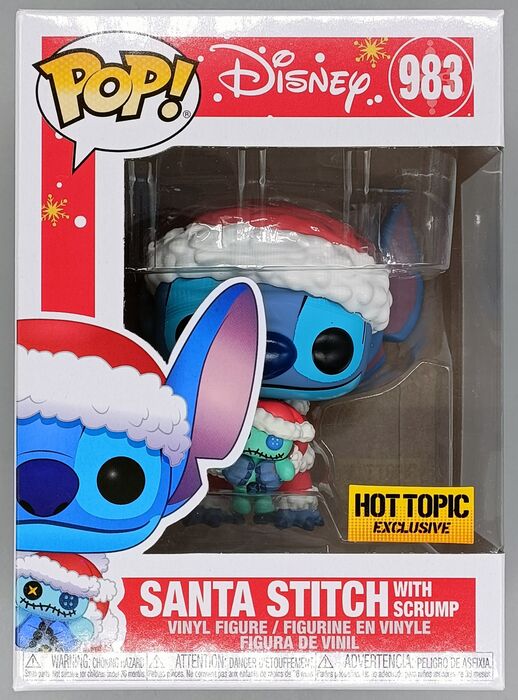 983 Santa Stitch (with Scrump) Disney Lilo & Stitch - Box Damaged Funko POP