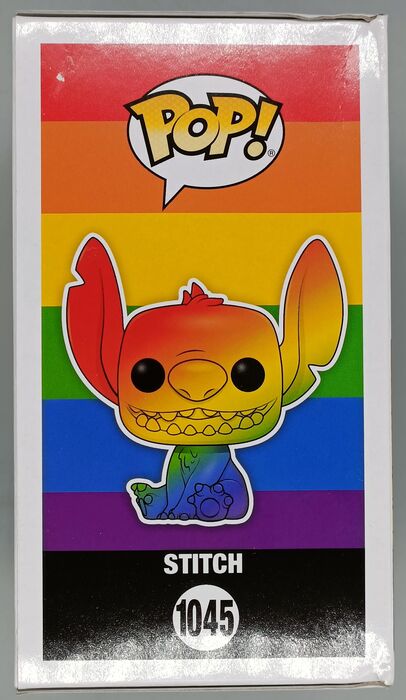 #1045 Stitch (Seated Smiling Pride) Diamond Disney Damaged Box Funko POP