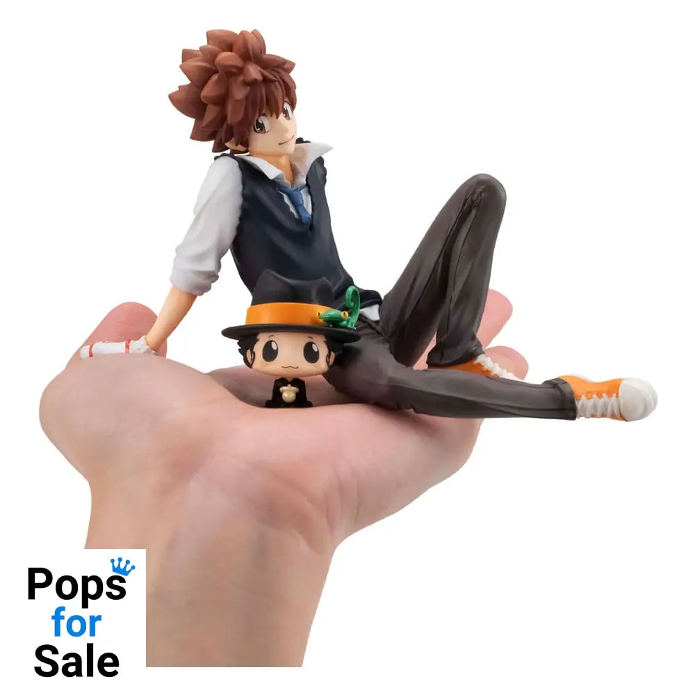 Katekyo Hitman Reborn! G.E.M. Series PVC Statue Tsuna & Reborn & Hibari & Hibird Palm Size Set 8 cm
