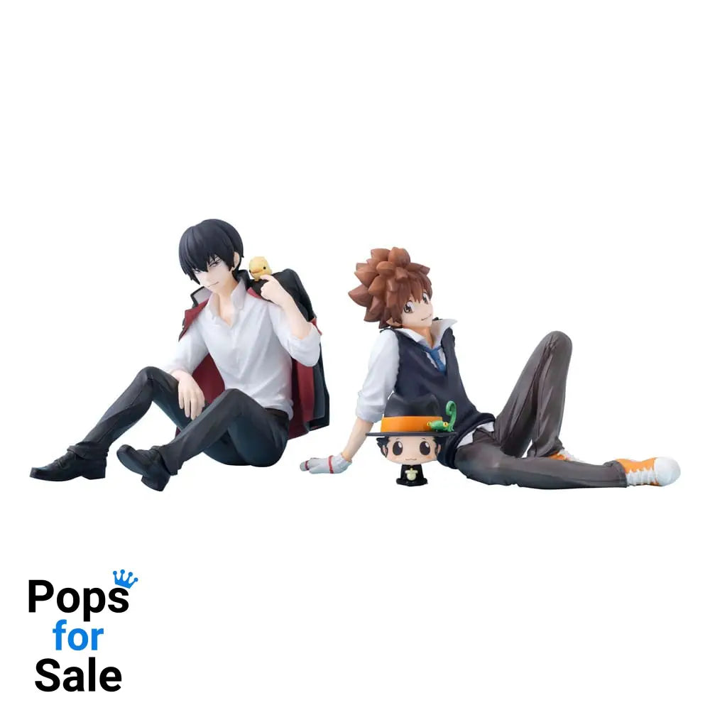 Katekyo Hitman Reborn! G.E.M. Series PVC Statue Tsuna & Reborn & Hibari & Hibird Palm Size Set 8 cm