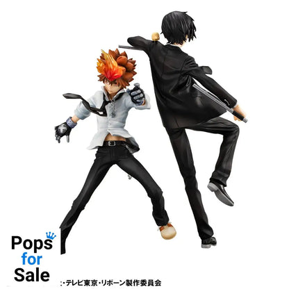 Katekyo Hitman Reborn! G.E.M. Series PVC Statue Tsunayoshi Sawada & Kyoya Hibari & Reborn Set 21 cm Statues