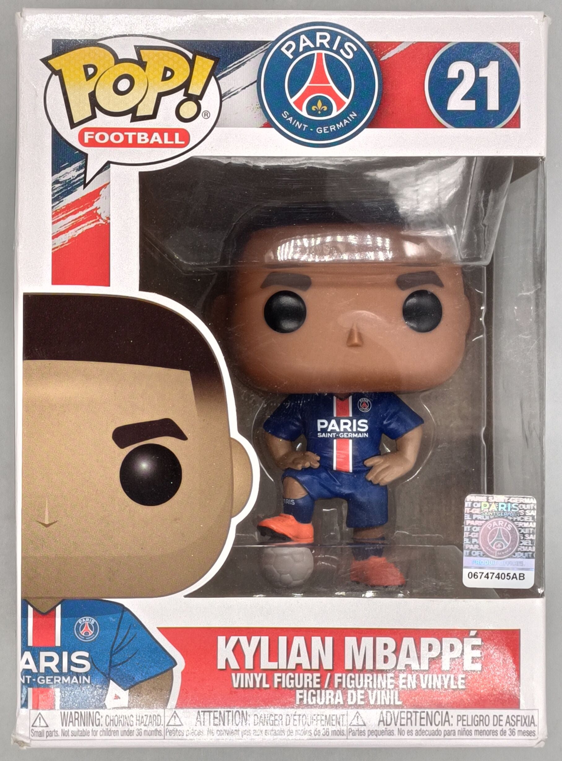 21 Kylian Mbappé - PSG Paris Saint Germain - Box Damaged Funko POP