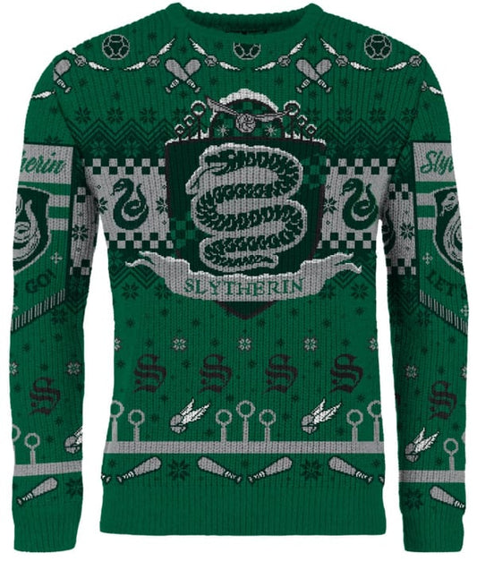 Harry Potter: Slytherin Quidditch Christmas Jumper (Size: XXXXL)