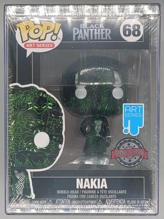 #68 Nakia - Art Series - Marvel Black Panther - Brand New Funko POP in Hard Stack Protector