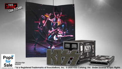 Kiss Rock Ikonz On Tour Road Case Statue + Stage Backdrop Set Alive! Tour Statues
