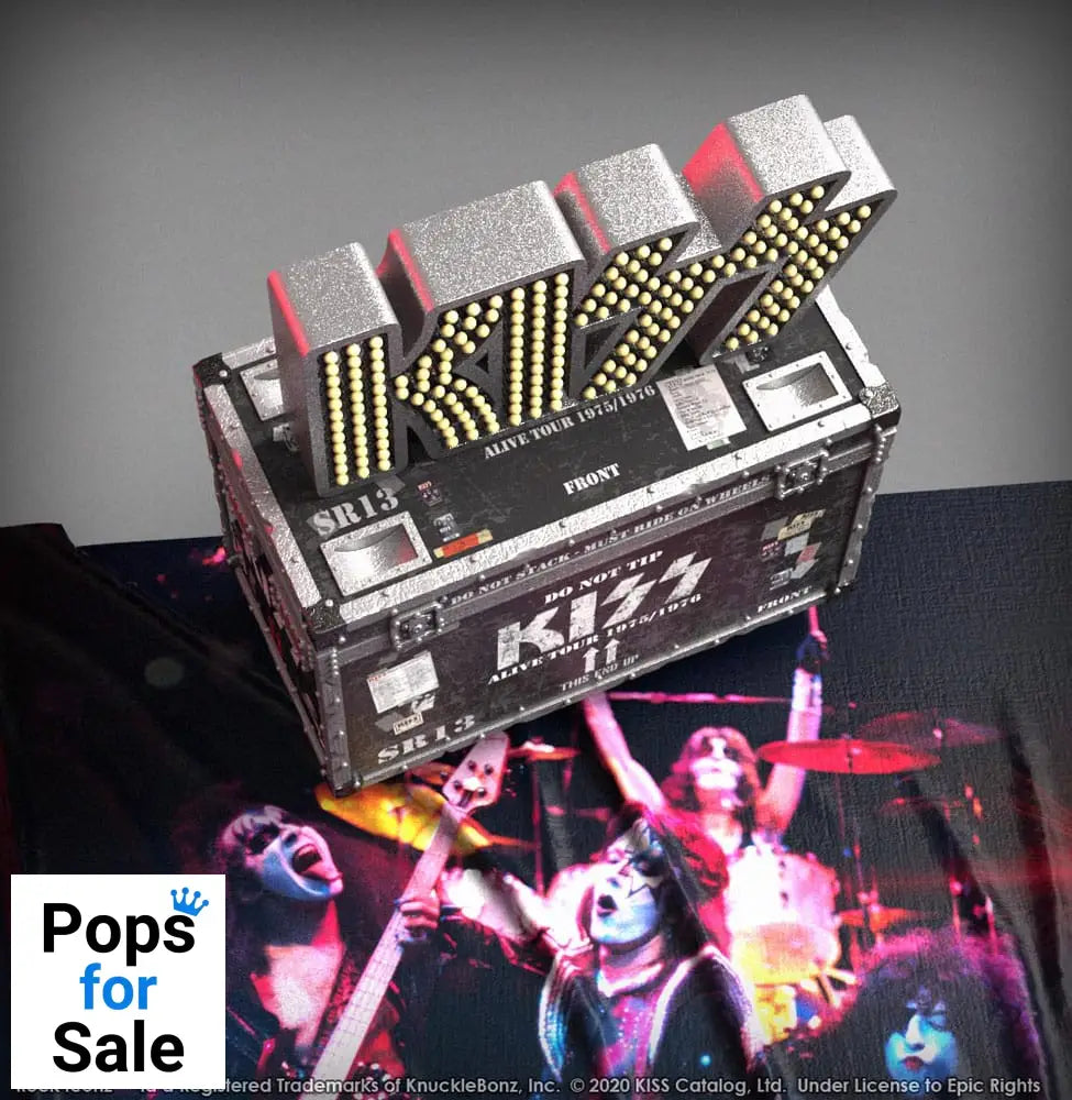 Kiss Rock Ikonz On Tour Road Case Statue + Stage Backdrop Set Alive! Tour