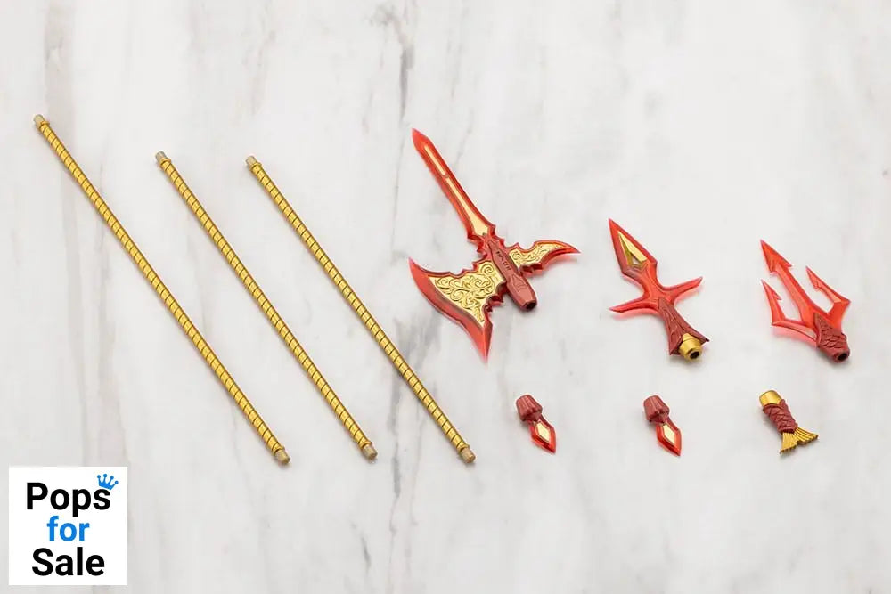 Kotobukiya M.S.G. Model Kit Accessory Set Virtuous Style 11 Pole Weapon Set Flamerite Ver.