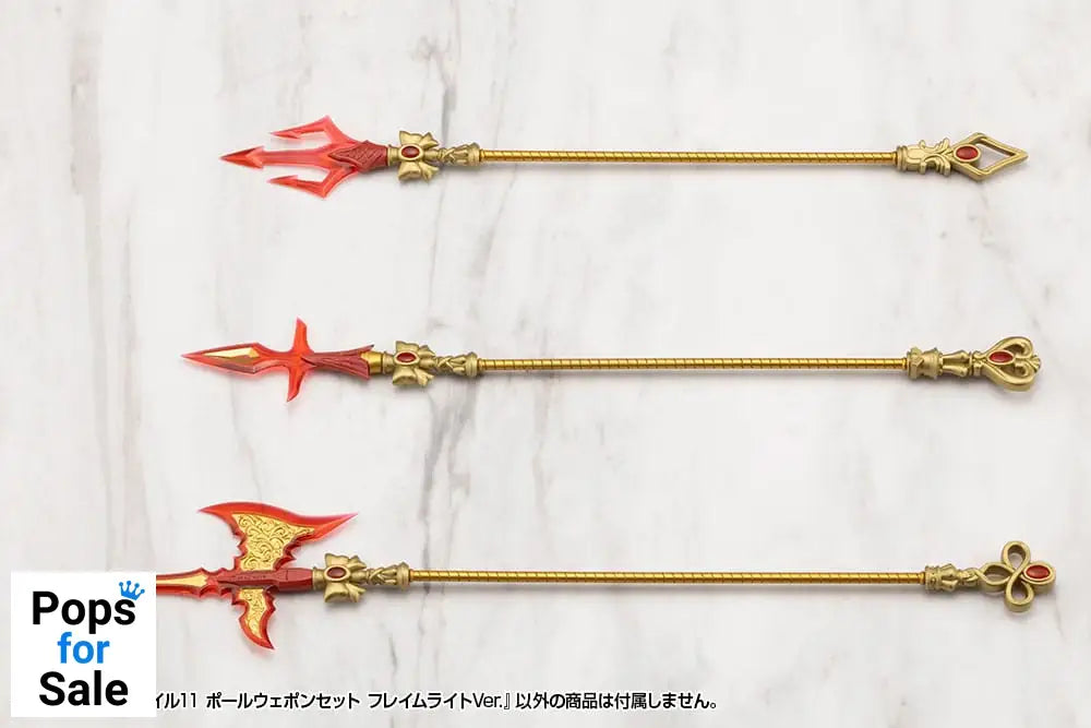 Kotobukiya M.S.G. Model Kit Accessory Set Virtuous Style 11 Pole Weapon Set Flamerite Ver.