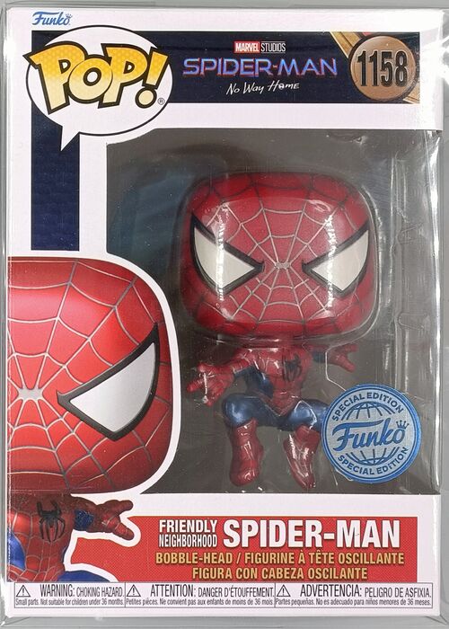 #1158 Friendly Neighborhood Spider-Man Metallic Marvel No Way Home Funko POP