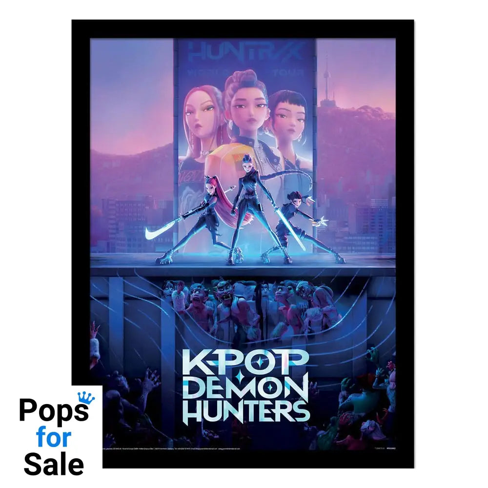 KPop Demon Hunters Collector Print Framed Poster Movie Key Art Posters & Wallscrolls