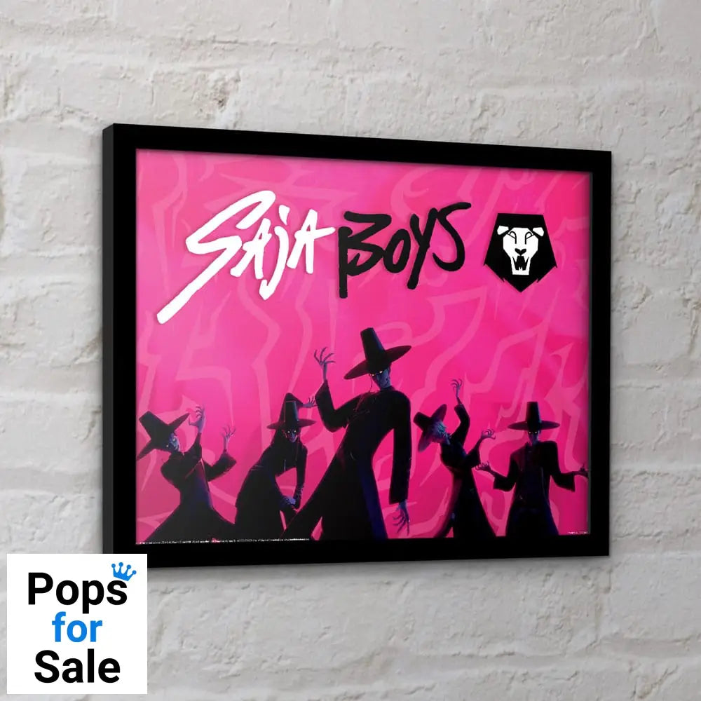 KPop Demon Hunters Collector Print Framed Poster Saja Boys Idol