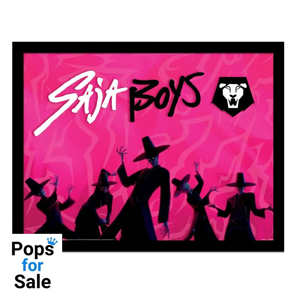 KPop Demon Hunters Collector Print Framed Poster Saja Boys Idol
