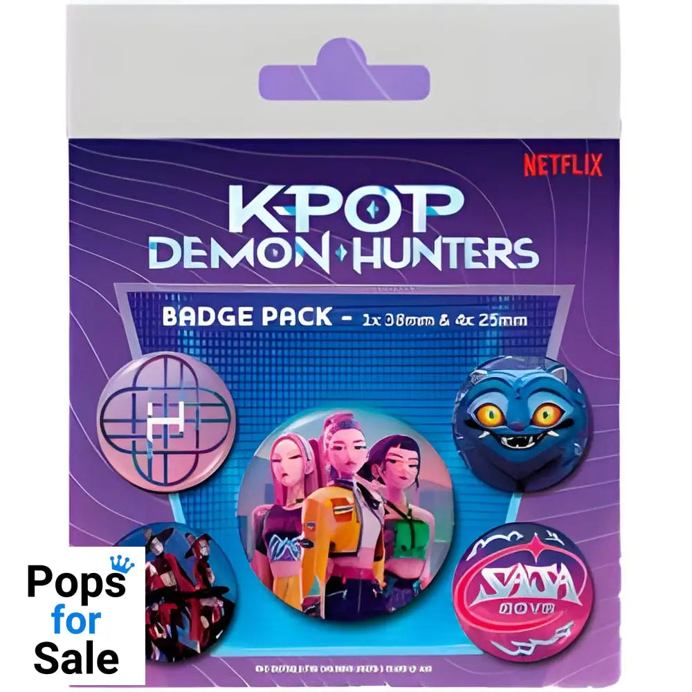 KPop Demon Hunters Pin-Back Buttons 5-Pack