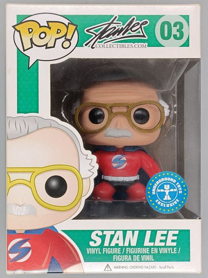 03 Stan Lee (Superhero- Red) - Stan Lee - Funko POP - Box Damaged