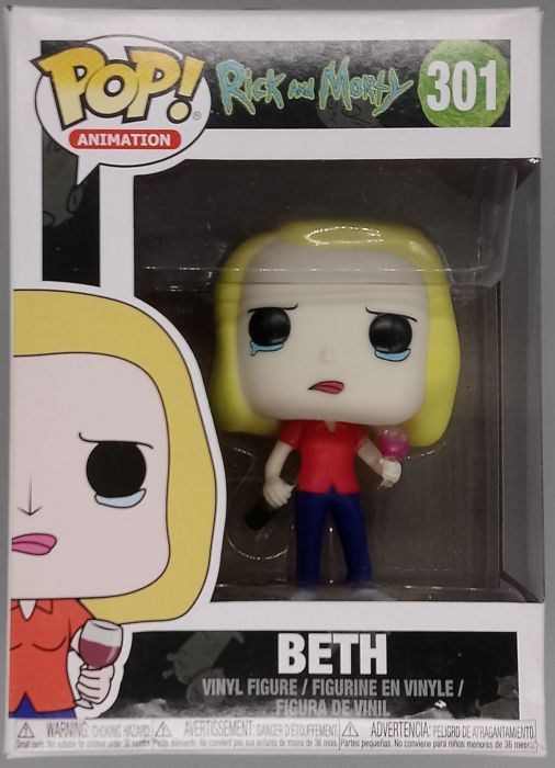 #301 Beth (Wine Glass) - Rick and Morty - Box Damaged Funko POP