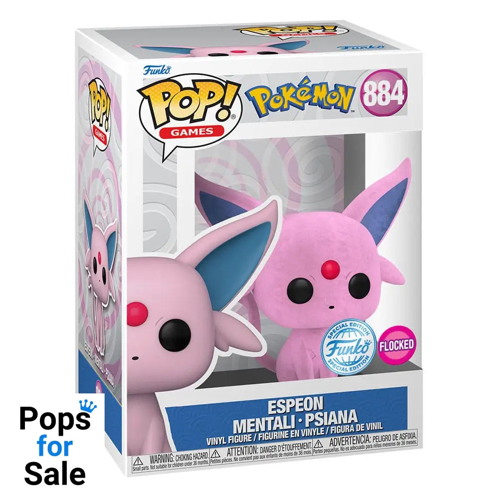 884 Espeon - Flocked - Pokemon Funko POP - PRESALE