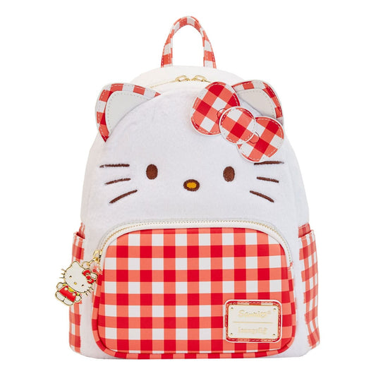 Sanrio by Loungefly Mini Backpack Hello Kitty Gingham Cosplay NEW