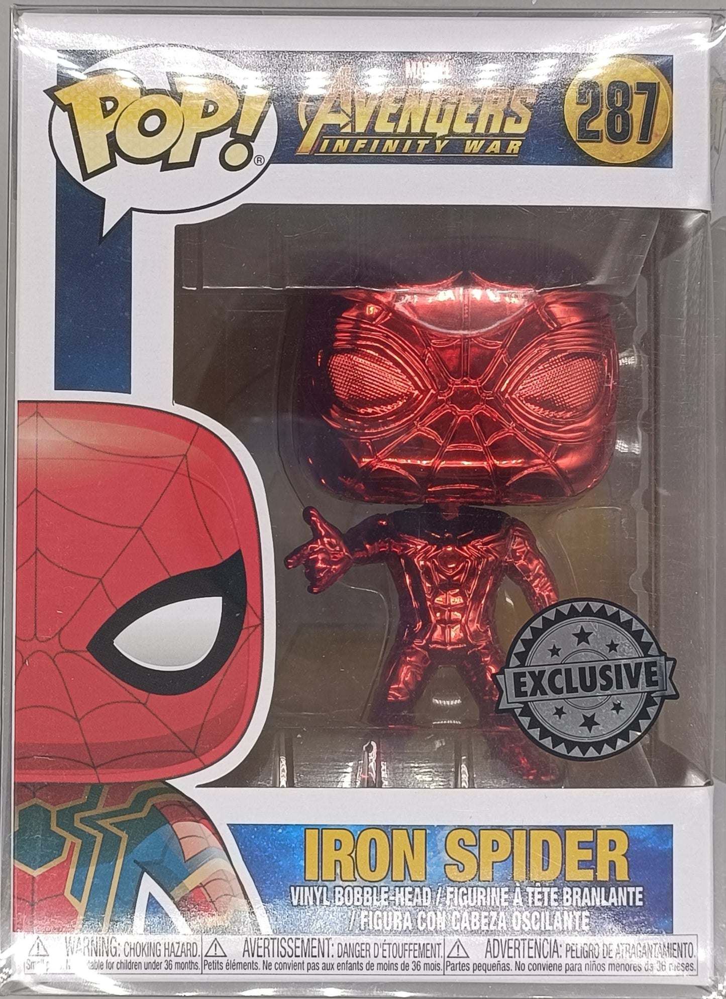 #287 Iron Spider (Red) - Chrome Marvel Avengers Infinity War Funko POP