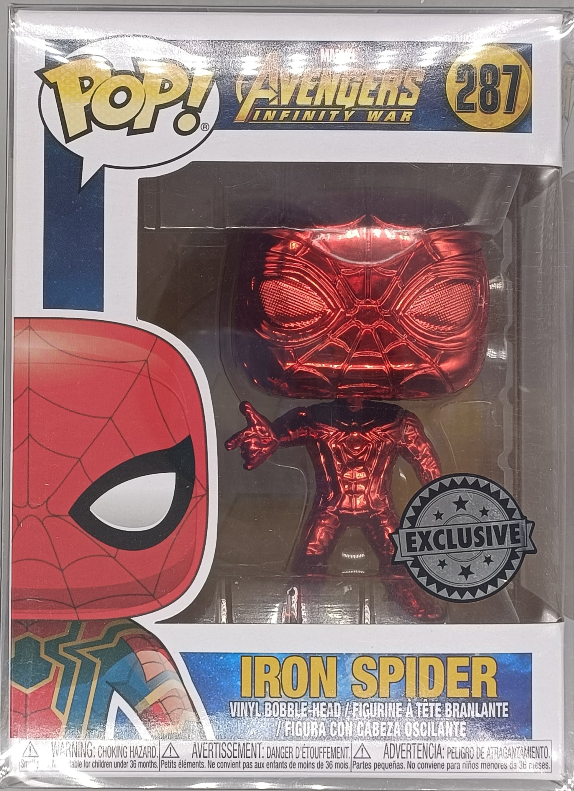 #287 Iron Spider (Red) - Chrome Marvel Avengers Infinity War Funko POP