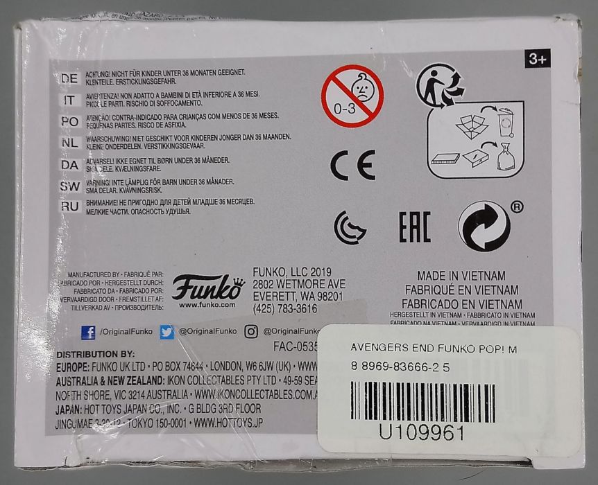 452 Thor (Team Suit) Marvel Avengers Endgame Box Damaged Funko POP