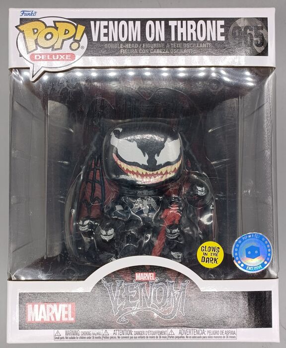 #965 Venom on Throne Deluxe Glow - Marvel Venom - Box Damaged Funko POP