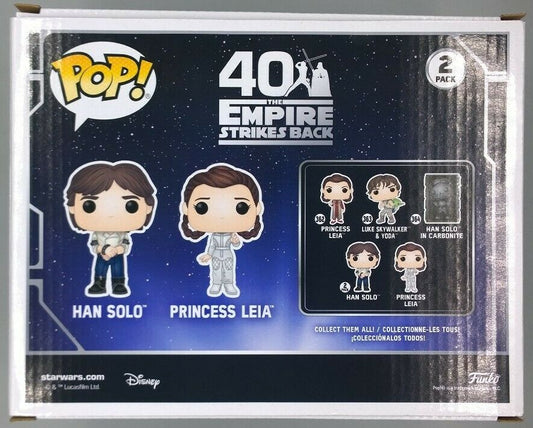 [2 Pack] Han Solo & Princess Leia - Star Wars - 40th Anniv Funko POP