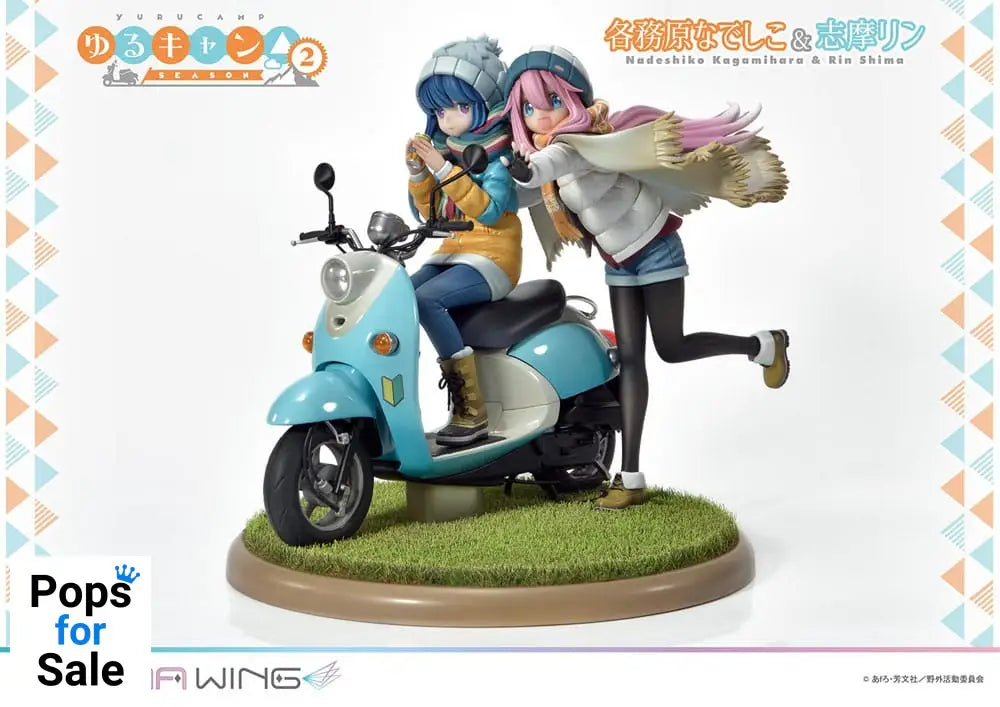 Laid-Back Camp Prisma Wing PVC Statue 1/7 Nadeshiko Kagamihara & Rin Shima 24 cm
