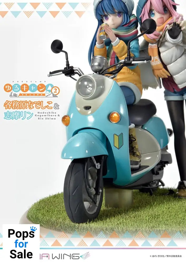 Laid-Back Camp Prisma Wing PVC Statue 1/7 Nadeshiko Kagamihara & Rin Shima 24 cm Statues