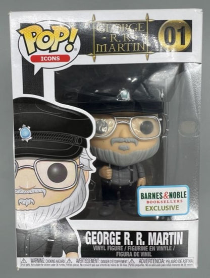 #01 George R. R. Martin - Icons - Game of Thrones Box Damaged Funko POP
