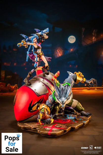 League of Legends Statue 1/10 2XKO Jinx & Warwick Diorama 37 cm
