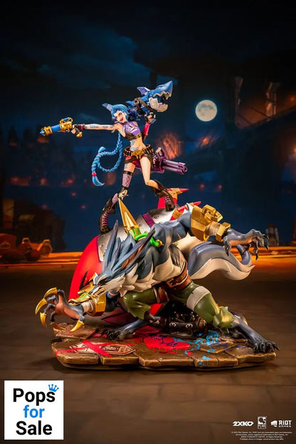 League of Legends Statue 1/10 2XKO Jinx & Warwick Diorama 37 cm