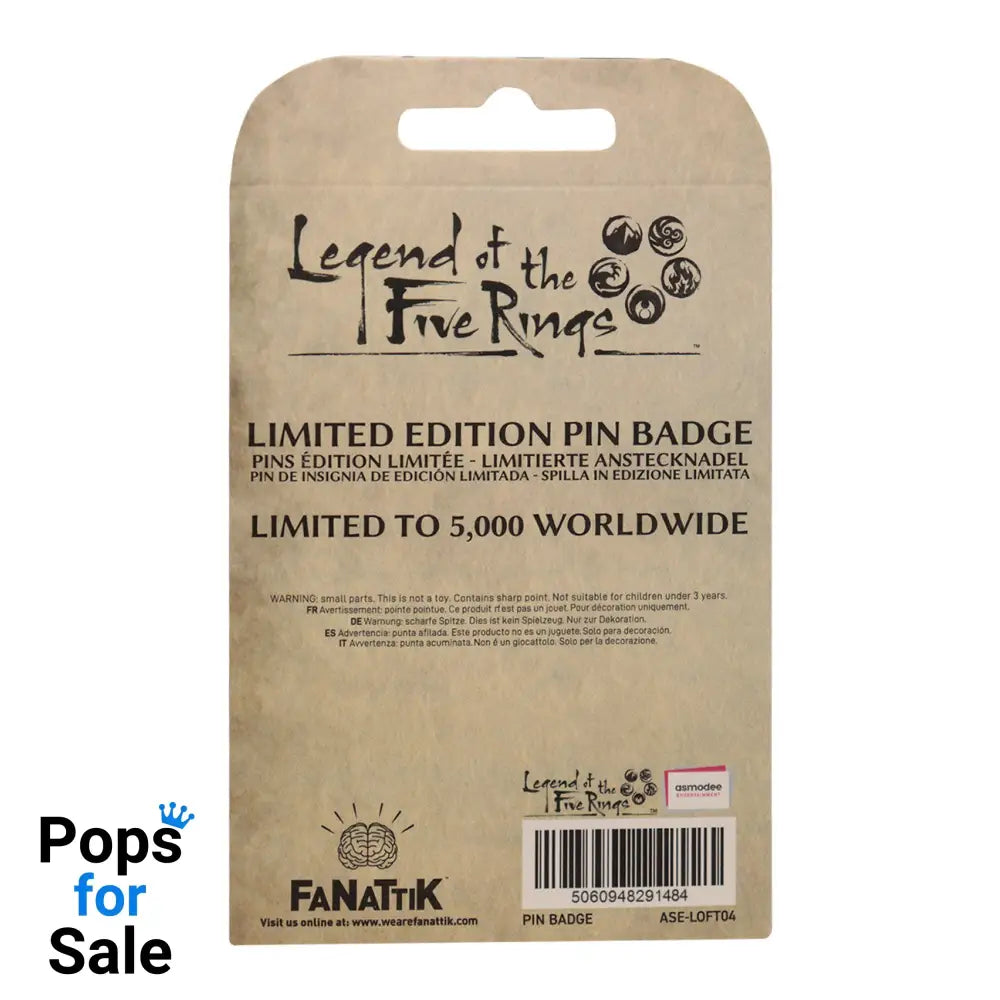 Legend of the Five Rings Limited Edition Yoritomo Pin Badge Pin Badge