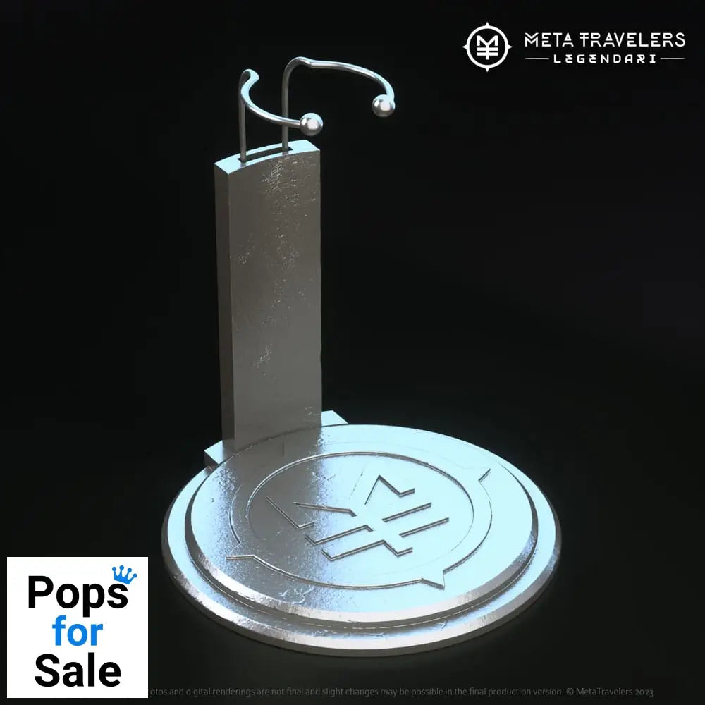 Legendari Action Figure Stand with MetaTravelers Logo