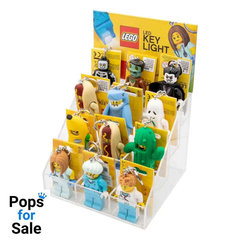 LEGO Acryl Counter Display with 12 Light-Up Keychains