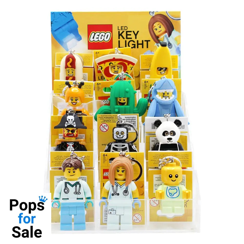 LEGO Acryl Counter Display with 12 Light-Up Keychains Displays