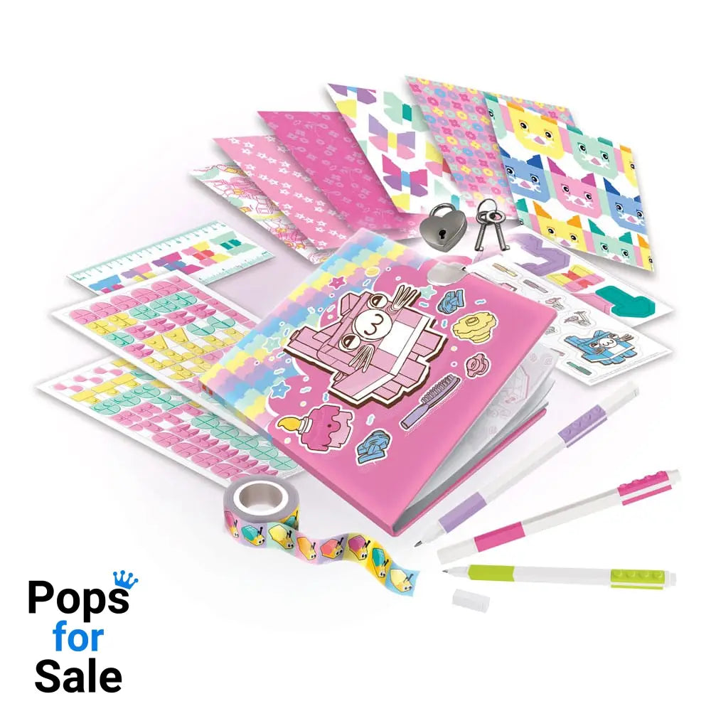 LEGO Secret Diary Set with Lock Cat Stationery