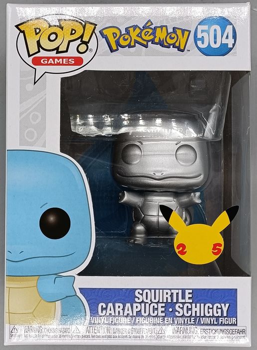 #504 Squirtle (Silver) Metallic - Pokemon Funko POP