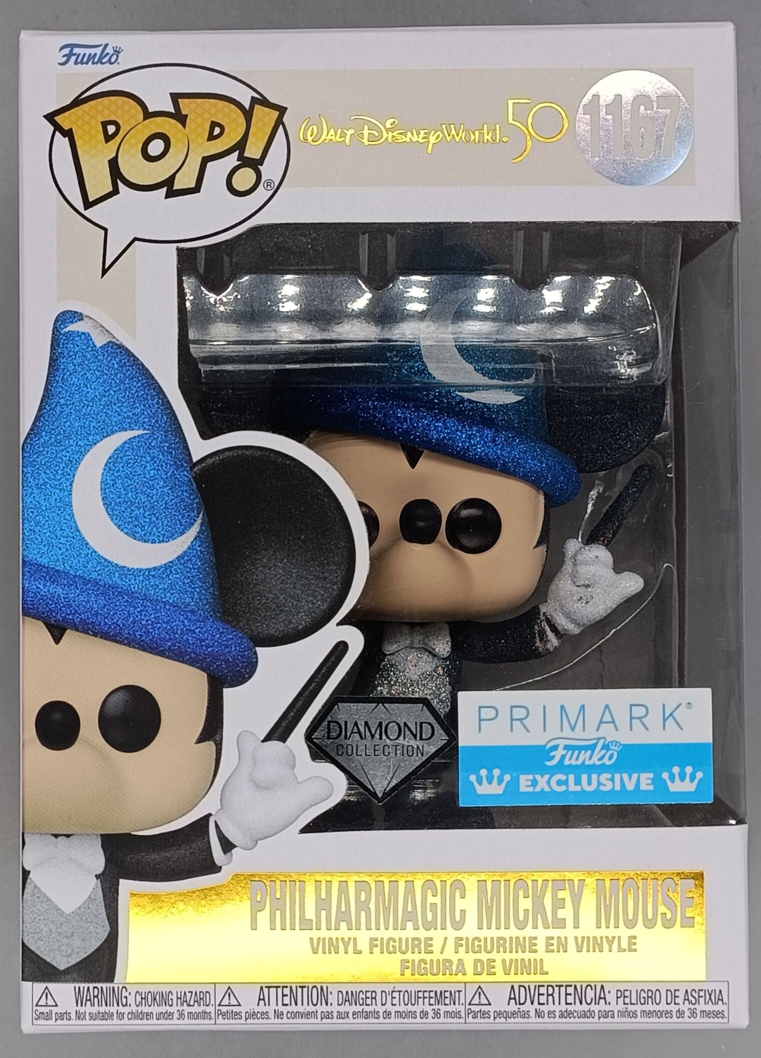 1167 PhilharMagic Mickey Mouse Diamond - Disney - Funko POP - Box Damaged