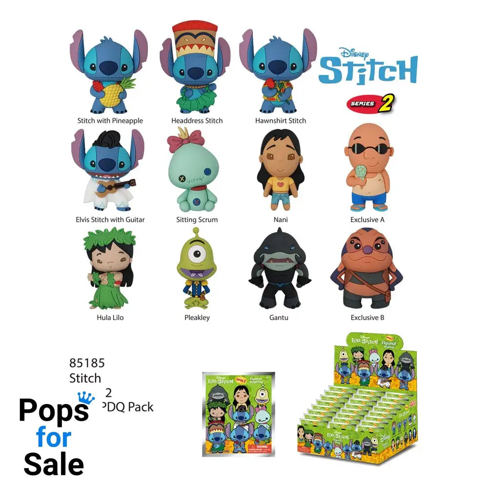 Lilo & Stich 3D PVC Bag Clips Stich Series 2 Display (24) Keyrings