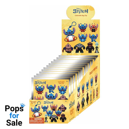 Lilo & Stitch 3D Foam Bag Clips Stitch in Space Display (24) Keyrings,Blind Boxes