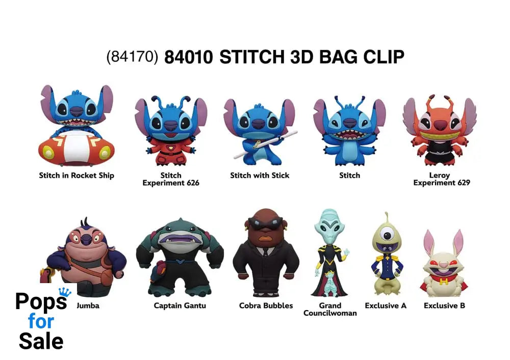 Lilo & Stitch 3D Foam Bag Clips Stitch in Space Display (24)