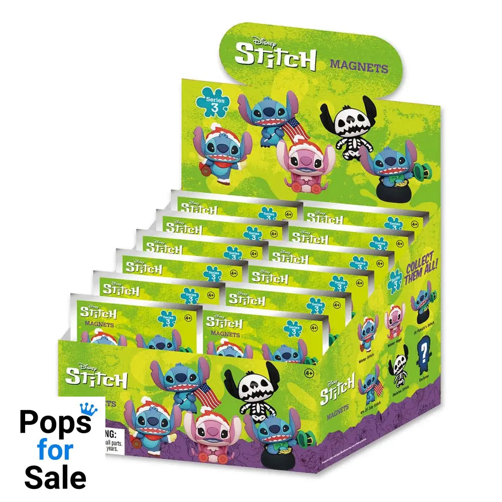 Lilo & Stitch 3D Magnets Series 3 Display (12) Magnets