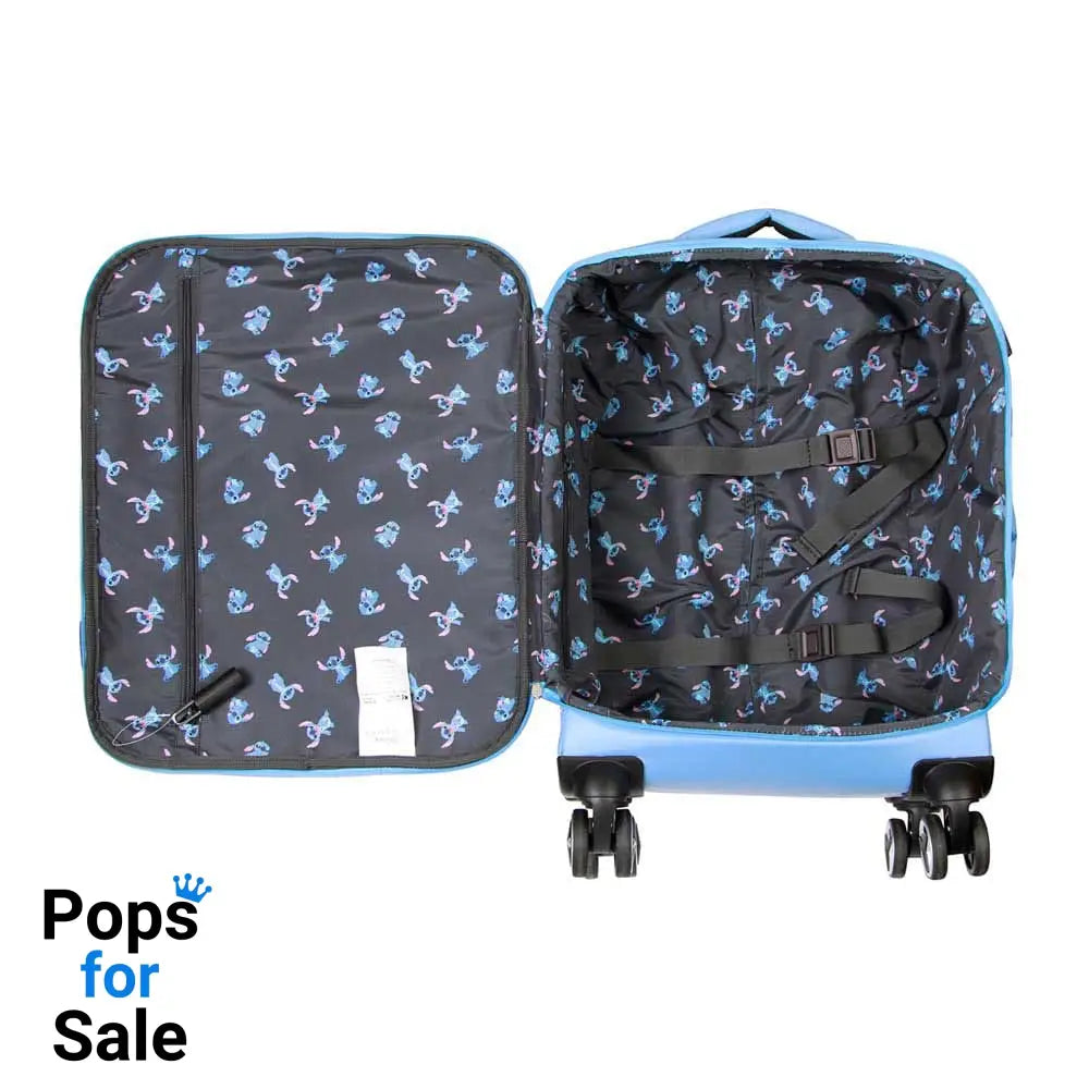Lilo & Stitch 4-Wheel Cabin Suitcase Stitch Face Blue 55 cm