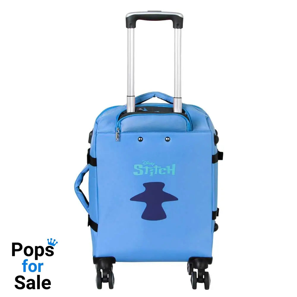 Lilo & Stitch 4-Wheel Cabin Suitcase Stitch Face Blue 55 cm