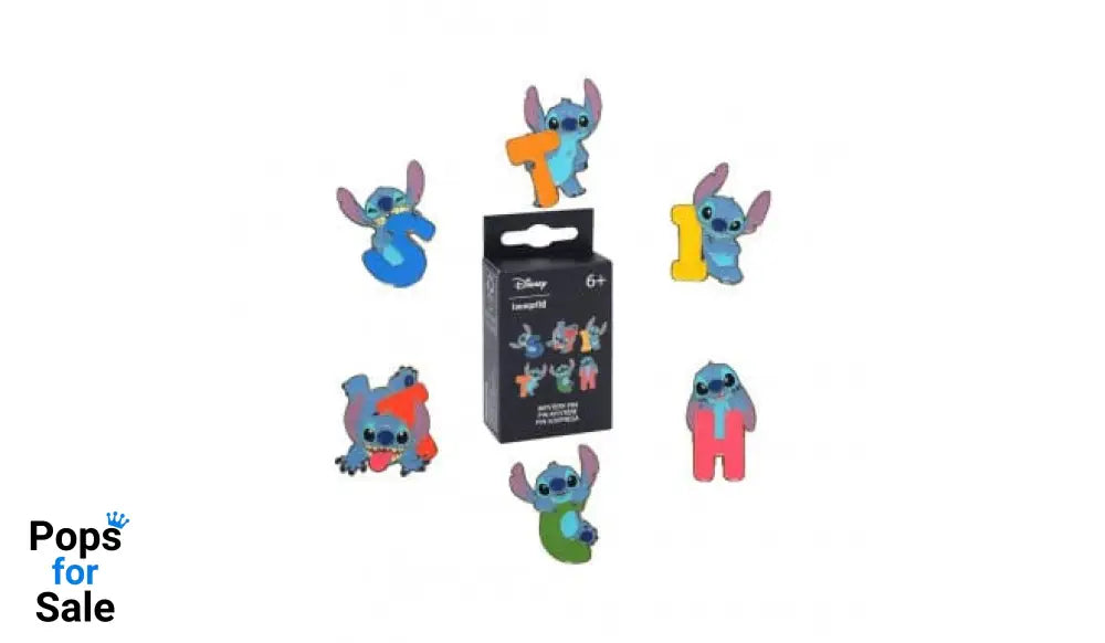 Lilo & Stitch by Loungefly Enamel Pins Blind Box Letters and Poses Display (18) Pins & Brooches,Blind Boxes